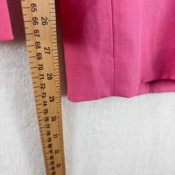 Talbots Greenwich Pants 10P Pink Geranium Linen Wide Leg High Waist NWT - Picture 7 of 12